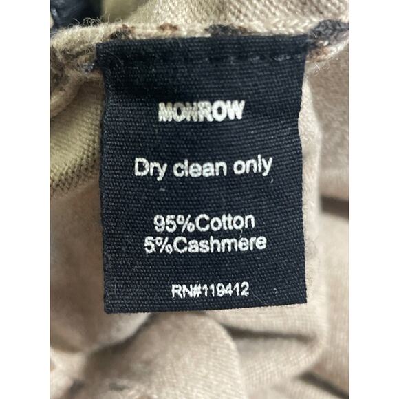 Monrow · Mini Leopard Sweatpants · Cashmere Cotton Blend · NWT Beige Large - Picture 10 of 10